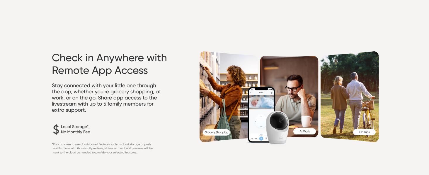 eufy E21 Baby Monitor, with 4K Camera, Hybrid Wi-Fi and No Wi-Fi Connection, App and Monitor Control, Ultra-Clear Night View, Pan-Tilt, 8× Zoom, Portable Camera with Built-In Battery, ANR, Smart Alerts|Spingtok eufy E21 Baby Monitor, with 4K Camera, Hybrid Wi-Fi and No Wi-Fi Connection, App and Monitor Control, Ultra-Clear Night View, Pan-Tilt, 8× Zoom, Portable Camera with Built-In Battery, ANR, Smart Alerts|Spingtok