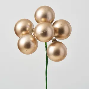 Matte Antique Copper VP Ball Ornament Holiday Pick - 8"
