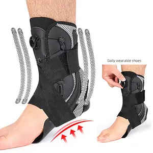 Adjustable Ankle Support Brace with BOA Dial, Sports protective gear - Features Breathable Mesh Design, Suitable for Running, Sports, and Other Activities
