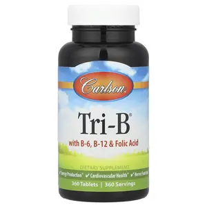 Carlson Tri-B® with B-6, B-12 & Folic Acid, 360 Tablets