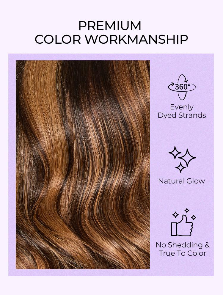 【LIVE】Sun-Kissed Warm Tone Brown with Blonde Highlights 180% Density Loose Wave Glueless 5x5 Closure Lace Wig Pre-Cut Lace