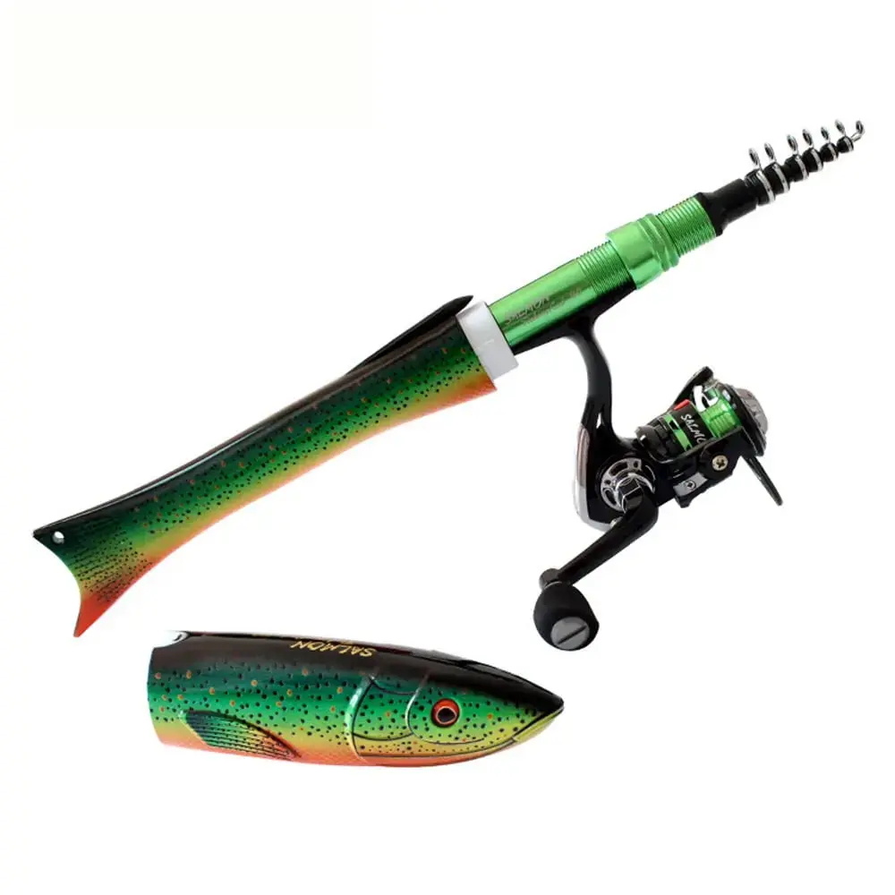 1.6M Carbon Fiber Collapsible Pen-Sized Fishing Pole Combo, Motorhome Space-Saver Portable Left/Right Use Metal Cup Spool Spinning Reel, Pocket-Ready Lightweight Tackle Set with Compact Design & Smooth Casting