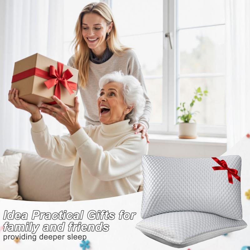 2PCS Raybee Luxury Pillows for You Bed sofa with 900G Adjustable Premium Fiber Filling & Cooling Memory Cover,Festival gifts, Decor Bedroom Accessories [Black Friday]