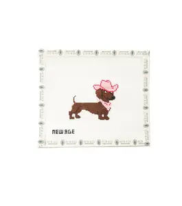 Cowgirl Dachshund Needlepoint Canvas