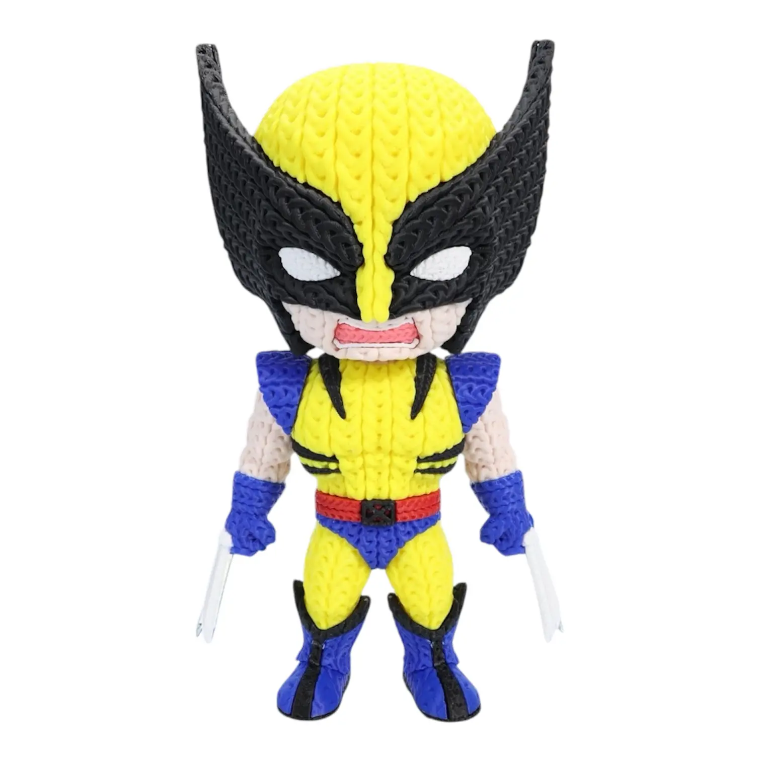 Wolverine Knitted Figurine - Inspired 3D Printed Collectible