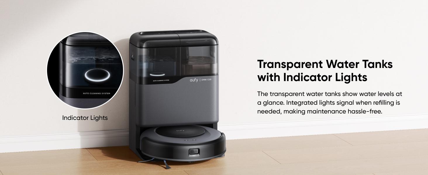 [LIVE-ONLY] eufy C20 Omni Robot Vacuum, Robot Vacuum and Mop Combo, Self Emptying, Auto Mop Washing and Auto Drying for hands-free cleaning, 3.35-Inch Ultra-Slim Body, 7000 Pa Powerful Suction, All-in-One Station｜Spingtok