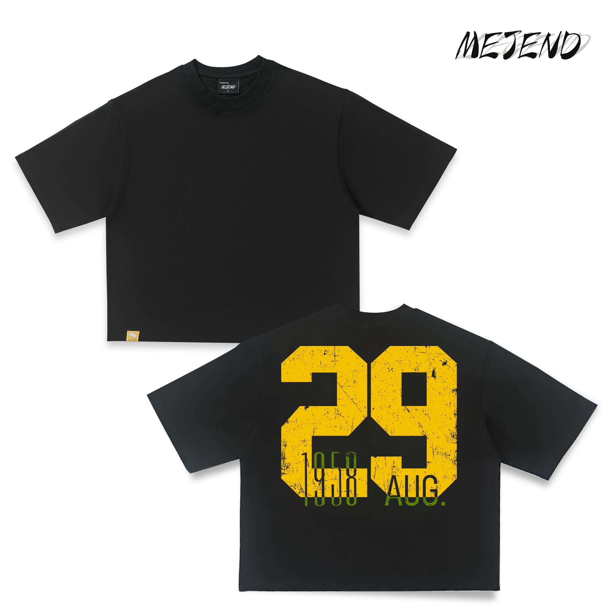 12oz Max Heavyweight Oversized Short Sleeve, 100% Cotton Cropped Tee, Casual Crewneck Tshirt, Mens Graphic Tees, MeJend Boxy tee