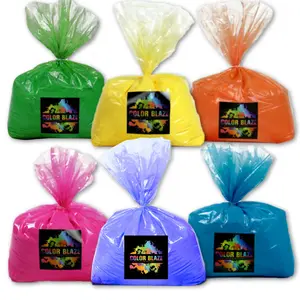 Color Blaze Holi Colored Powder - 5 lbs of Each Color - Pink, Orange, Yellow, Green, Blue, Purple - For Toss, Rangoli, Fun Run, War, Party & Festival - Pack of 6 Bags - 30 Pounds in Bulk