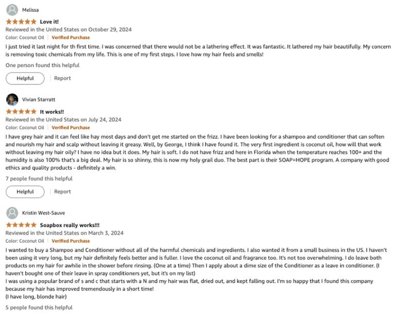 Soapbox Coconut & Shea Hydrating Haircare Essentials- Deep Moisture & Shine, Perfect for Dry & Curly Hair-Shampoo, Conditioner Bundles with Mane tamer