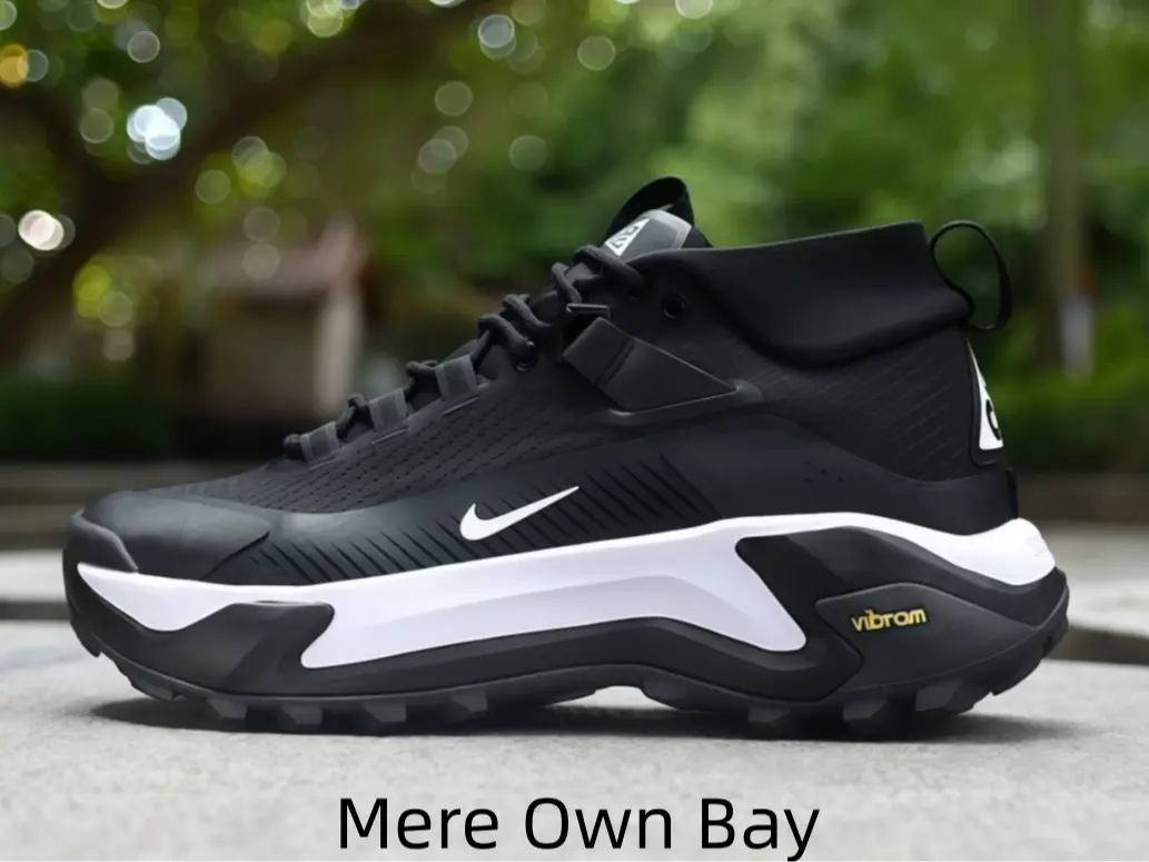 Black White Color Block Mid Top Hiking Boots, Rugged Deep Tread Non-Slip Rubber Outsole Waterproof Outdoor Trekking Shoes For Men Women