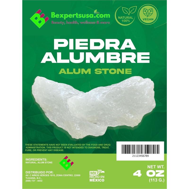VIRAL Alum Stone (Piedra de Alumbre) 4 oz Multi-Purpose Crystal for Skin Care and Healing Natural Deodorant & Antiperspirant Shaving Stone Body Care Radiant