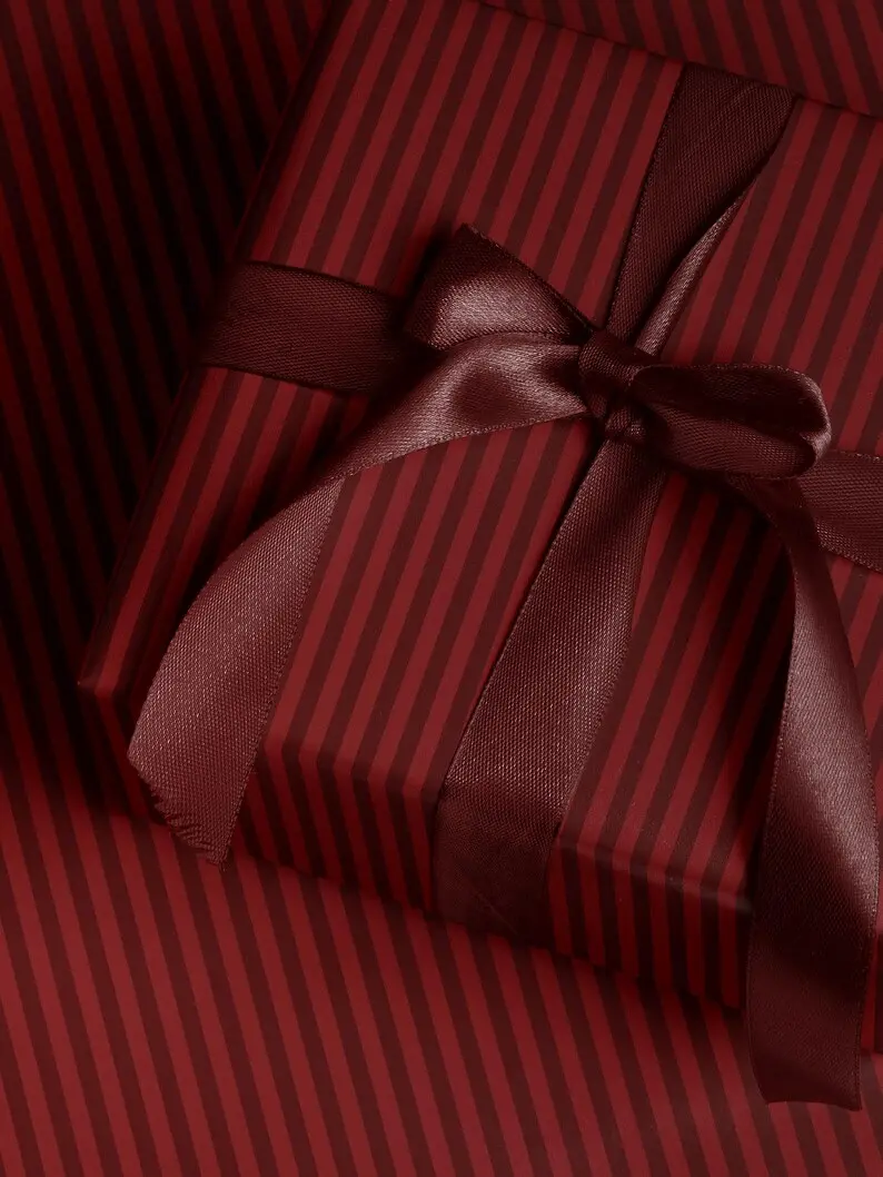 Red Stripe Wrapping Paper Roll Gift Wrap Wedding Wrapping Paper Print Elegant Gift Wrap Valentine Wrapping Paper Christmas Gift Wrap for He