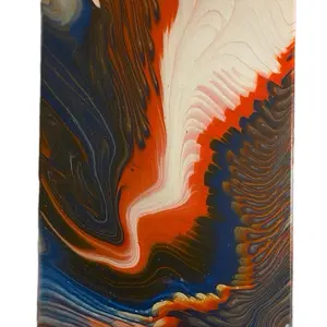 16x12 Canvas Paint Pouring Art Piece Unique One of a Kind for Any Space Abstract Design with Vibrant Colors and Dynamic Patterns