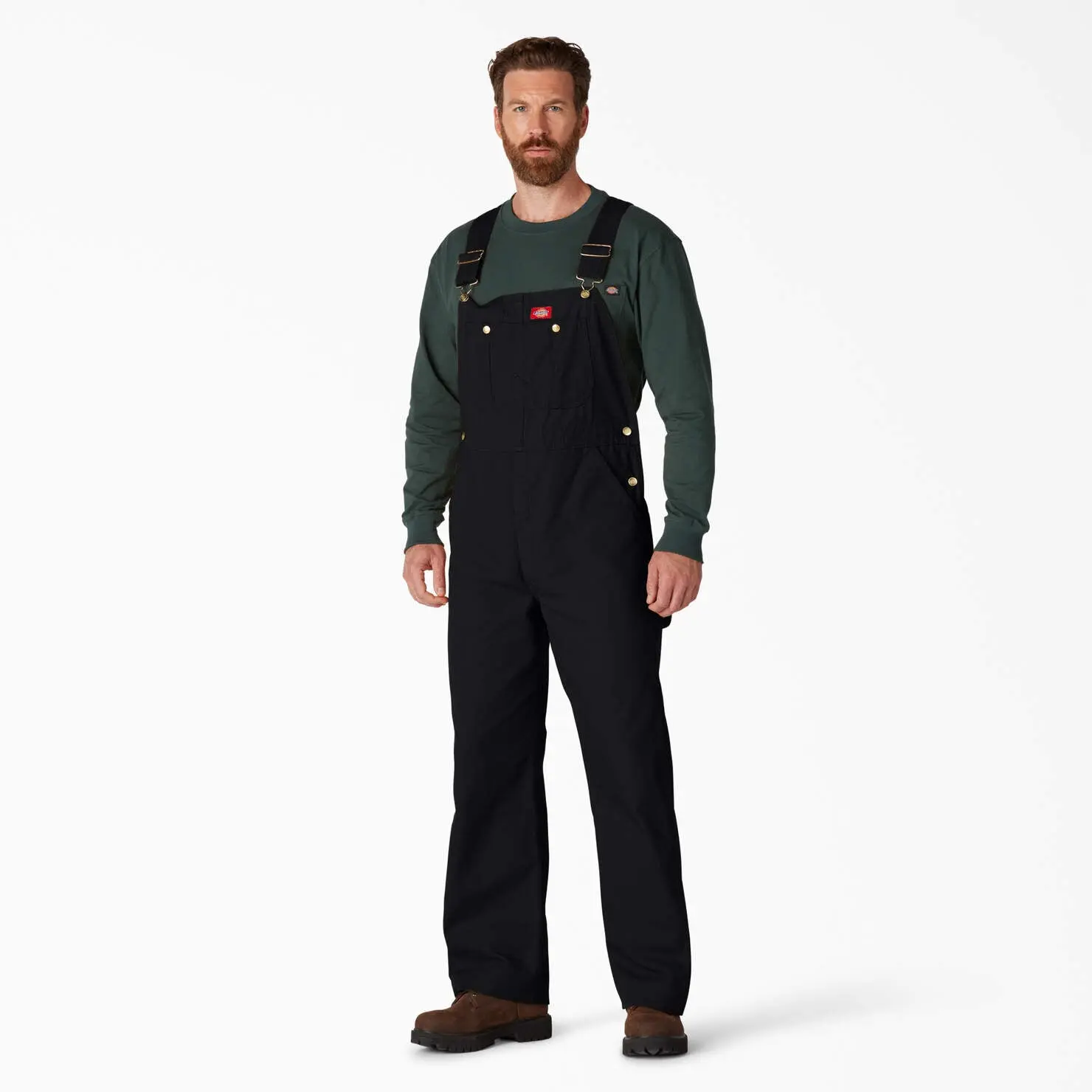 Dickies Men's Classic Cotton Casual Plain Bib Overalls - Menswear Utility Workwear with Functional Pockets, Rugged Style, Wide Legs, Boot-Friendly, Boot-Friendly Cut, Clothes, High Back, Tool Pockets, Utility Loops, Men's Clothing, Male Clothing
