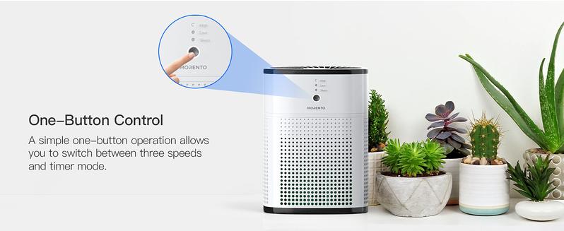 Morento Air Purifier 1800 Portable HEPA & Activated Carbon Cleaner with 3-Stage Filtration, One-Button Control, Aromatherapy Feature, Lightweight Design#TikTokShopBlackFriday