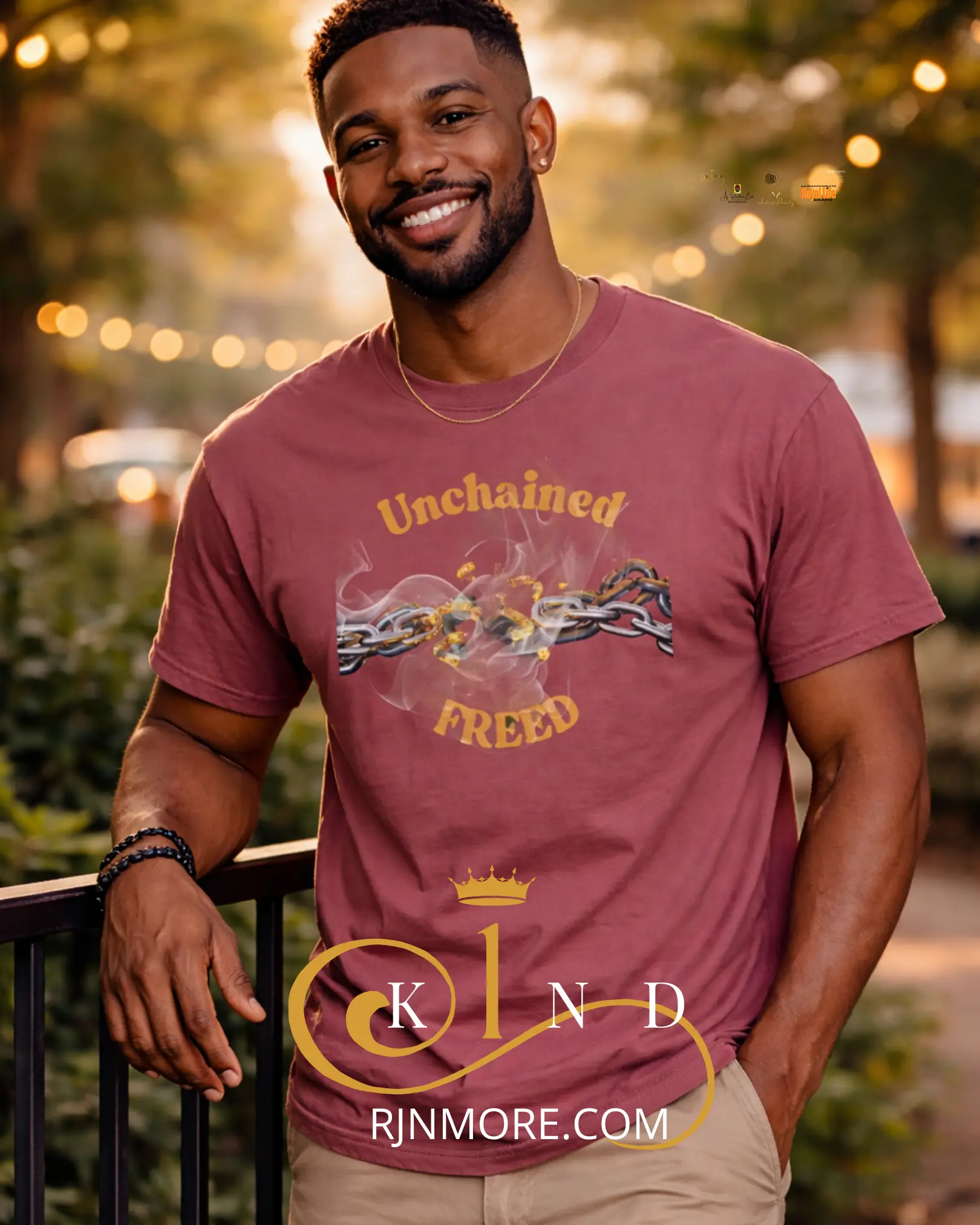 Unchained & Freed - 1kind by Rj - Garment-dyed t-shirt