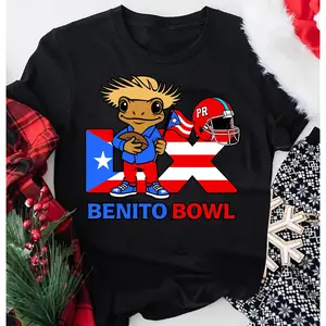 🎄   100% Cotton Oversized Benito Bowl Bunny Shirt – Funny Holiday Print + Football Touch Down. Perfect Christmas Gift for Family/BF/GF # Bunny # BenitoBowlFestive # TKHolidayFunny # ChristmasFootballFit