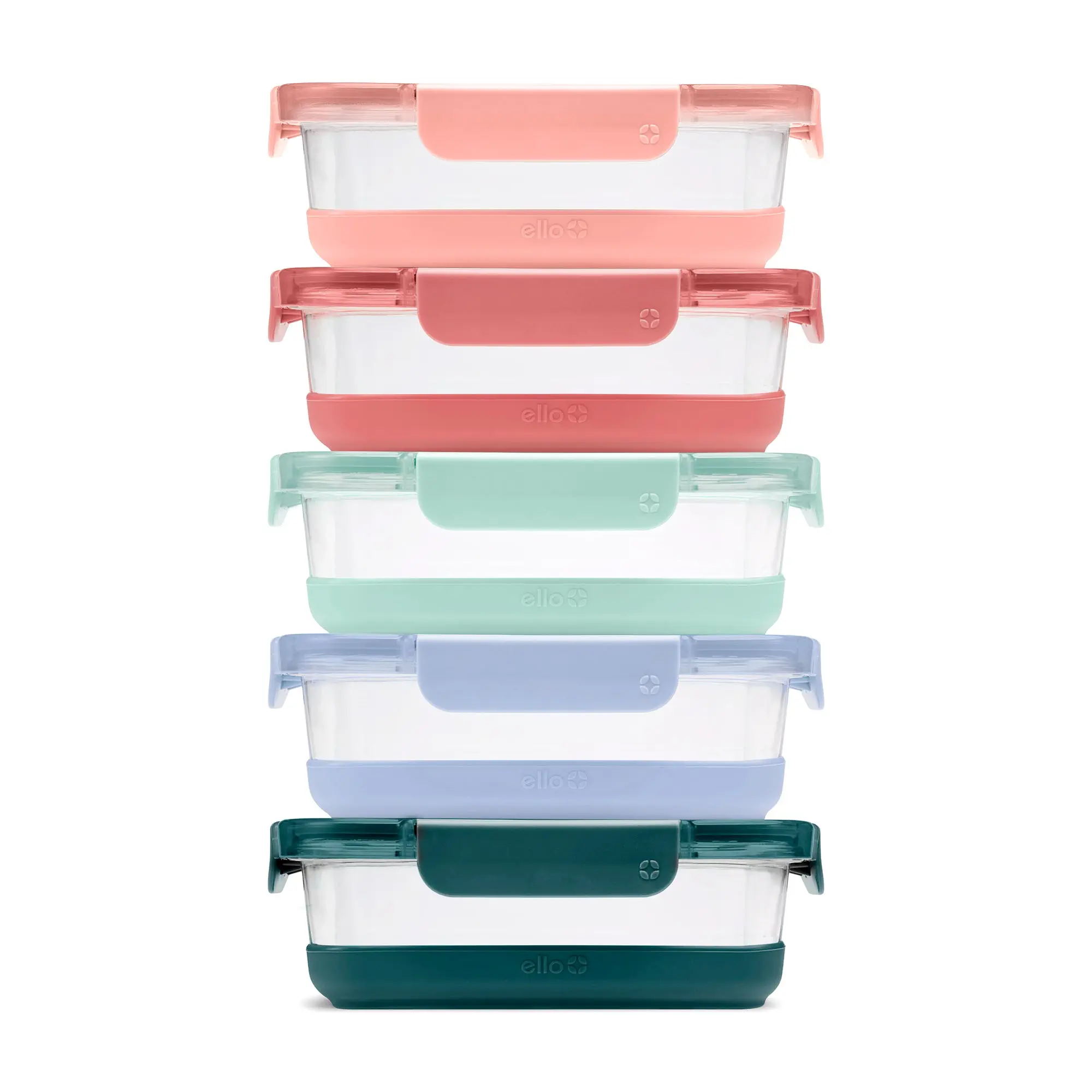 Ello Duraglass Refresh™ Meal Prep Containers, Set of 5