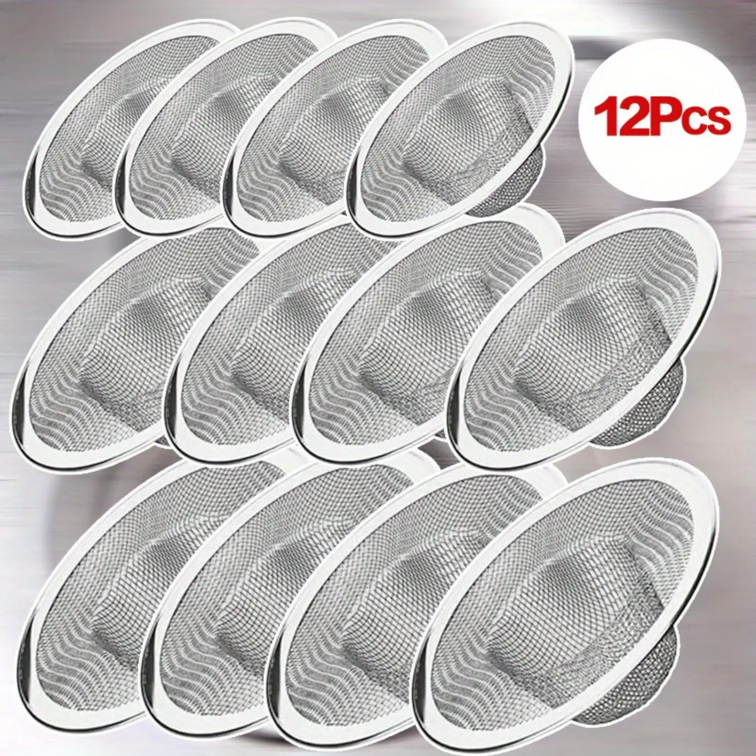 Sink Drain Strainer 12 Pack 3 sizes (4.5/2.75/2.25 Inch) Bathroom Sink Strainer, Stainless Steel Shower Drain Hair Catcher for Bathroom Sink, Utility, Slop, Laundry, RV and Lavatory - Home Improvement.