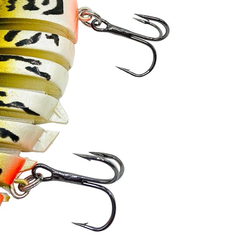 Dealforyoudays 5pcs Artificial Fishing Bait with Hook Multi-Jointed Crankbait Bionic Hard Fishing Bait 3.94-inch Lifelike Swimbait for Fresh & Saltwater Angling