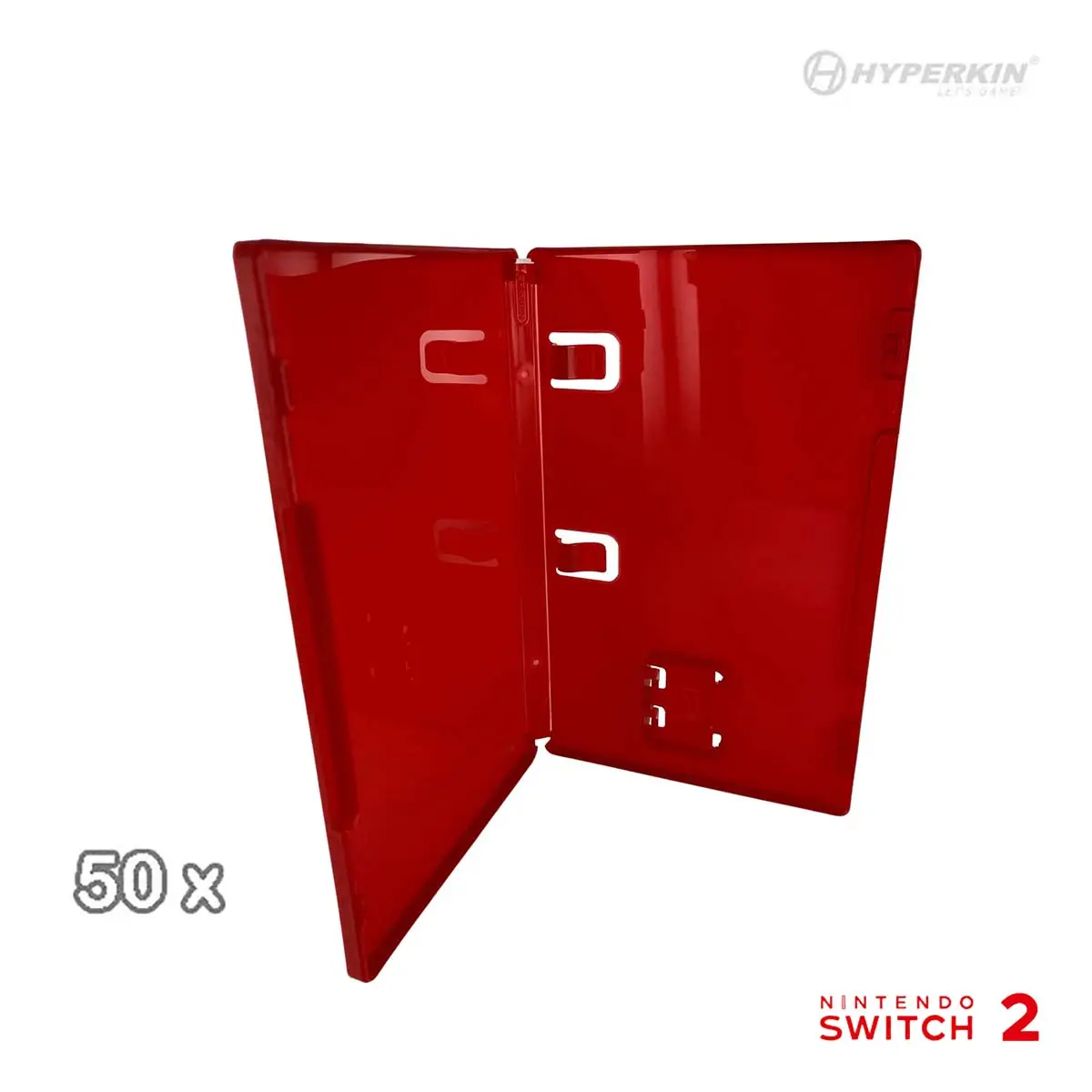 Hyperkin Game Case for Nintendo Switch Cartridges - 50 Pack (Red)