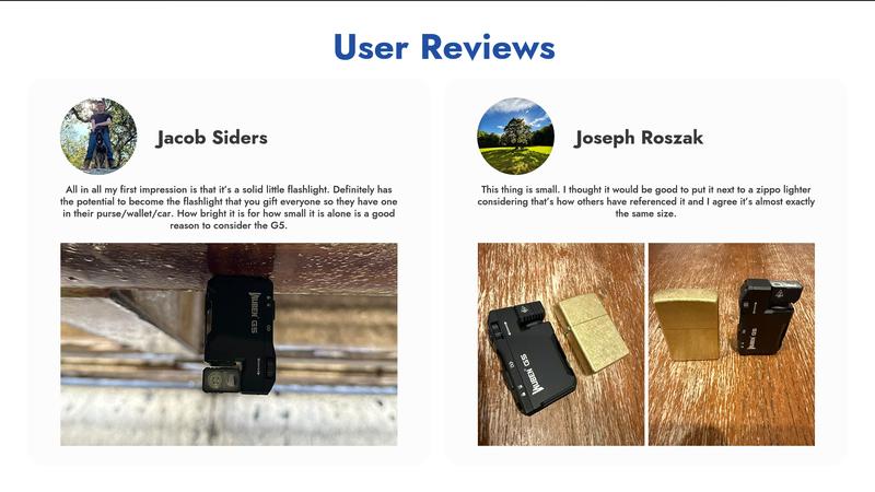 WUBEN G5 EDC Flashlight 400 Lumens - RGB Light | 180° Rotation, Type-C Rechargeable, Perfect for Hiking, Camping, Work, dealsforyoudays