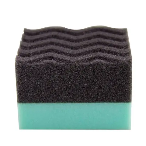 CHEMICAL GUYS Wonder Wave Durafoam Applicator - 2"l x 4.4"w x 2.3"th (2.3 inches) Zig-Zag Cut Car Detailing Foam Pad, Car Wash Accessories for Even Spreading, Wax/Sealant/Dressing Application, Interior Surface Protection