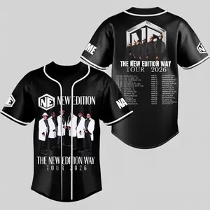 Custom The New Edition Tour 2026 Baseball Jersey Shirts , New Edition Jersey, Retro NE R&B Concert Tee, NE4LIFE Way Tour Baseball Jersey Tshirt
