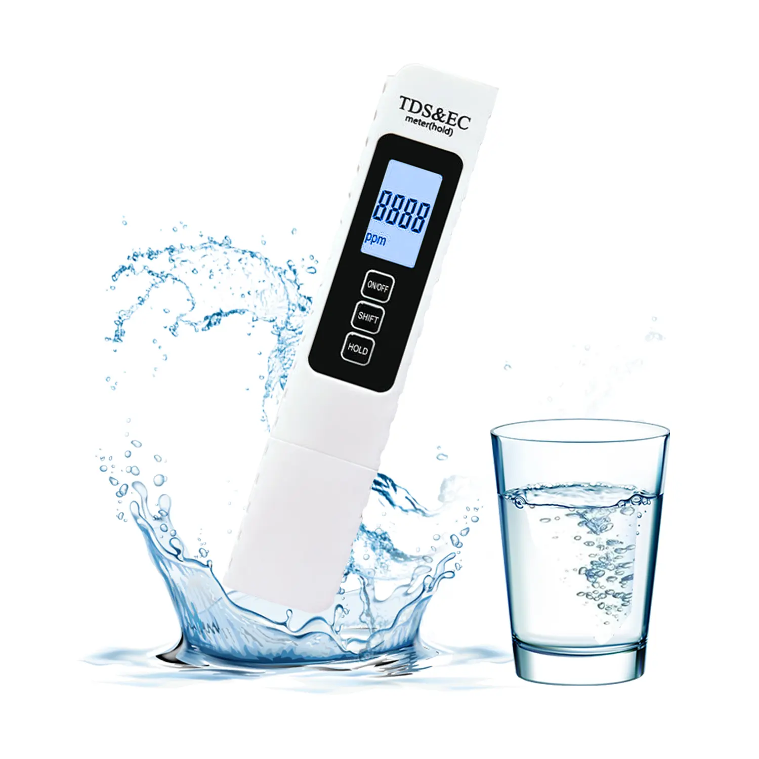 4-in-1 Digital TDS Water Quality Tester - Measures TDS, EC, Temperature (°C/°F) | 0-9990 ppm Range | Home & Garden Tool for Modern Inflatable Pools