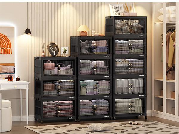 Broview Storage Bins with Lid, Stackable Storage Bins with Lids,Extra Large Closet Organizer Collapsible Drawer Boxes with Wheels, Folding Plastic Cabinet Containers for Home Kitchen Room Organization Broview Storage Bins with Lid, Stackable Storage Bins with Lids,Extra Large Closet Organizer Collapsible Drawer Boxes with Wheels, Folding Plastic Cabinet Containers for Home Kitchen Room Organization