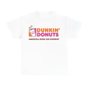Dunkin’ Donuts T-shirt vintage Boston coffee gift retro Unisex Heavy Cotton Tee 3DK