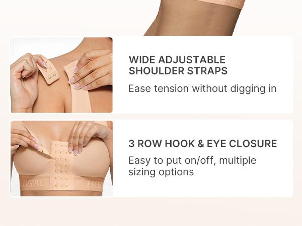 FeelinGirl Women Front Closure Wireless Bras Full Coverage Compression Bra With Easy-Wash Fabric For Everyday Comfort