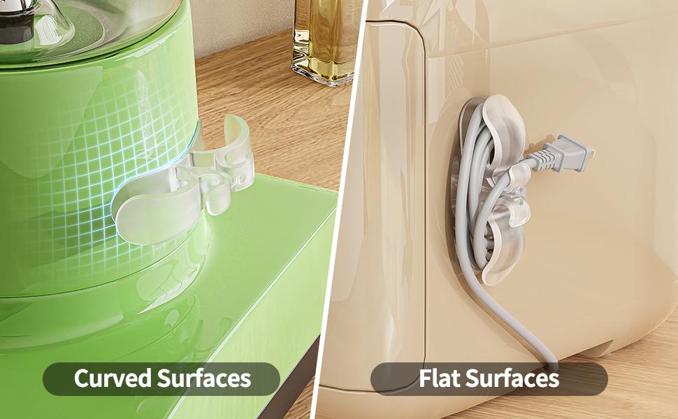 6-Pack Cord Organizer for Appliances Upgraded Appliance Cord Organizer Stick On Appliance Wire Organizer Cord Wrapper for Kitchen Appliances Mixers Coffee Maker Pressure Cooker Transparent Durable Silicone