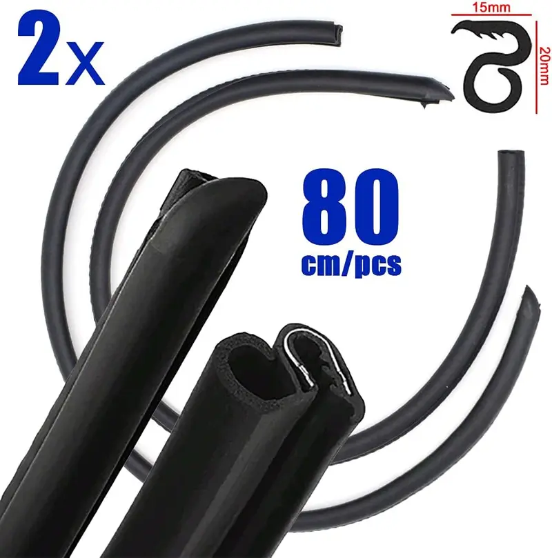 toolupgrade YXCY Car Door Seal Strip - 2PCS B-Pillar Seal Strip, Automotive Rubber Frame with Buckle EPDM Gasket Weather Stripping for Soundproofing, Dustproof Noise Reduction Edge Trim,Universal Cars, Trucks, SUV, RVs Car Door Protector Christmas gift