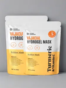 Divine Derriere DOWN THERE CARE - 10-MINUTE GET GLEAMIN VAJACIAL MASK with Turmeric & Vitamin C (2-Pack) COMPLETE KIT - V-FACIAL Hydrogel Mask, Facial & Vajacial Masks - Rubber Mask Post Wax & Shaving Bikini Area Skin Care Repair Hydrojelly Peel-off