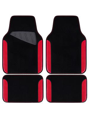 CAR PASS Rainbow Waterproof Universal Fit Faux Leather Car Carpet-Anti-Slip Nibbed Backing Floor Mats for SUV, Vans,Sedans,Trucks