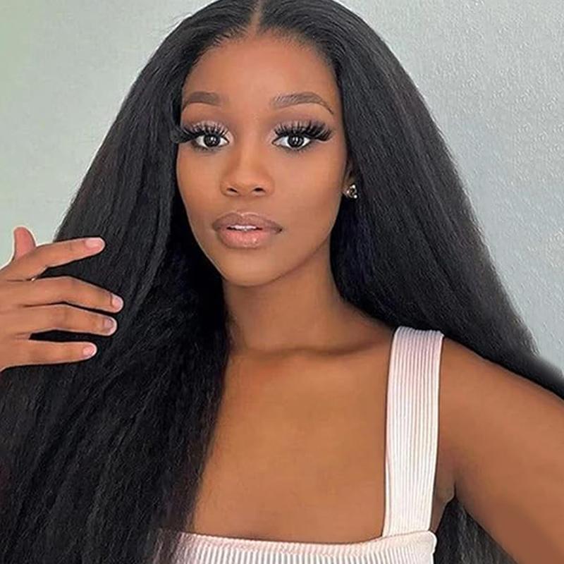 Kinky Straight Natural Color Human Hair Bundle Virgin Hair Extensions