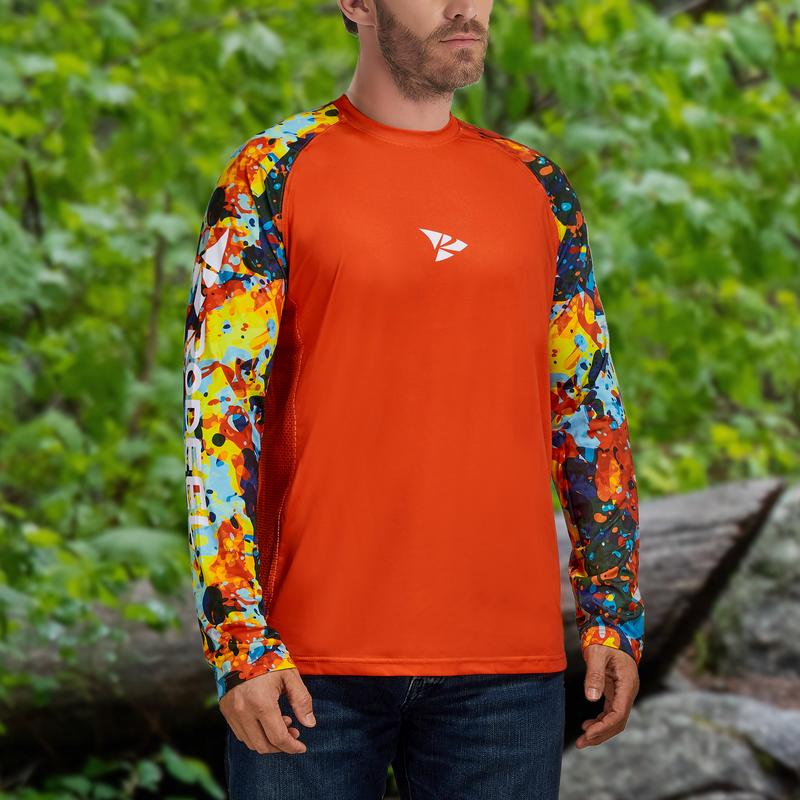 RODEEL 902 Long Sleeve Shirts Men UPF 50+ Sun UV Protection Lightweight Quick Dry Moisture Wicking Breathable Cooling Activewear for Outdoor Sport Gym Workout Hiking Camping Running Fishing Boating Construction Landscaping, Holiday Gift