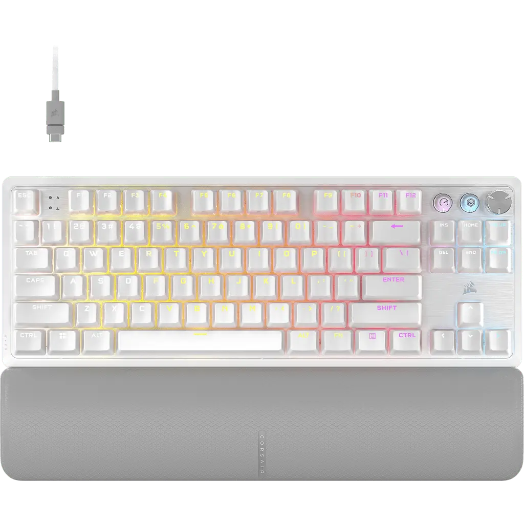 K70 PRO TKL High-Performance Hall Effect Programmable Gaming Keyboard with Rapid Trigger - White