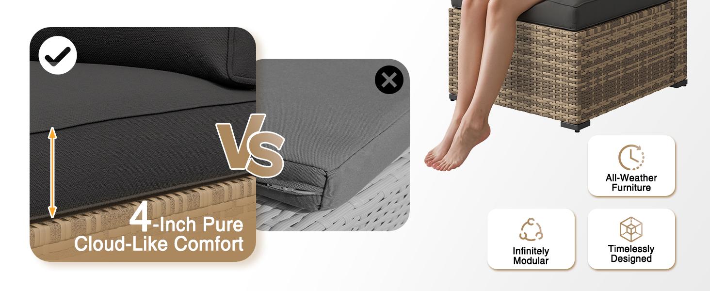 【2 Packages Shipping】Aoxun Patio Furniture Sets, 7-Piece Outdoor Patio Furniture with Thick Cushions, Wicker Outdoor Conversation Set Sectional Sofa for Backyard, Poolside, Garden 【2 Packages Shipping】Aoxun Patio Furniture Sets, 7-Piece Outdoor Patio Furniture with Thick Cushions, Wicker Outdoor Conversation Set Sectional Sofa for Backyard, Poolside, Garden