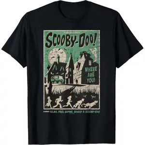 Scooby-Doo Mystery Incorporated Scary House Movie Poster T-Shirt ,,,Unisex Crewneck T-shirt for Men And Women,Unisex Crewneck T-shirt for Men And Women