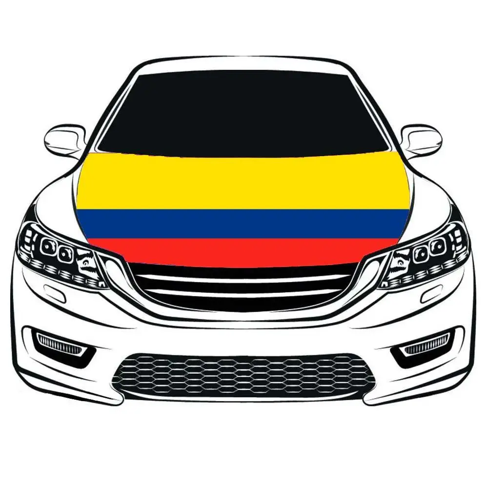 Colombia Flag, Car Hood Cover Flag The Republic of Colombia ,República de Colombia Engine Banner,4X5ft/6X7FT,100% Polyester Elastic Fabrics Can be Washed