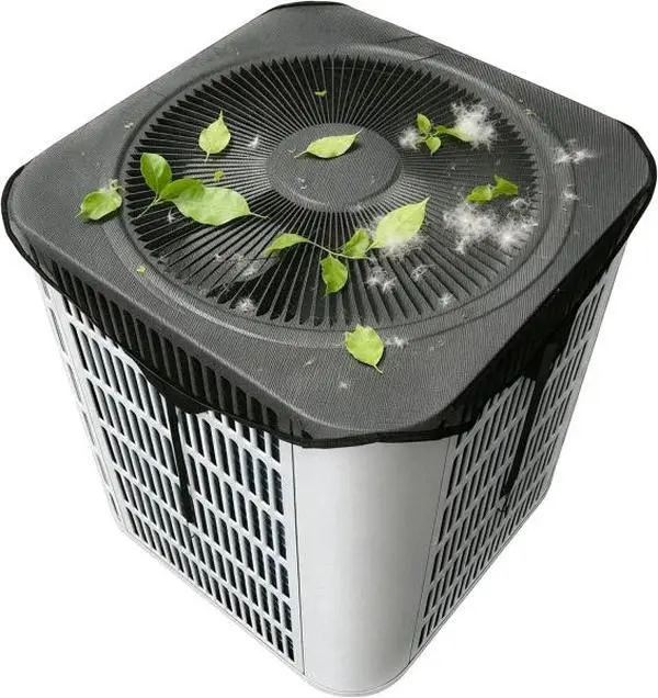 Central air conditioning outdoor unit cover, 28 inches × 28 inches; mesh outdoor unit cover; breathable condenser/compressor cover for air conditioners; high-quality protective cover suitable for year-round use for external equipment.