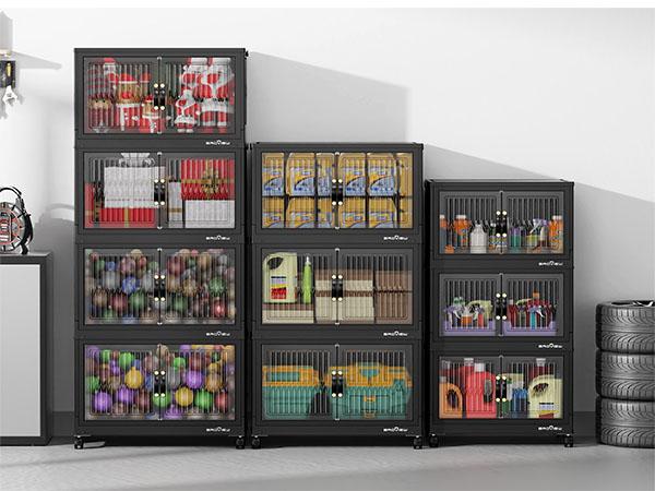 Broview V8 180Qt/240Qt/300Qt Stackable Storage Bins with Lid, Each 60Qt Stackable Storage Bin with Lid, Closet Organizer and Storage Drawer, Collapsible Storage Box with Wheels, Plastic Clothes Storage Cabinet Containers for Home Organization