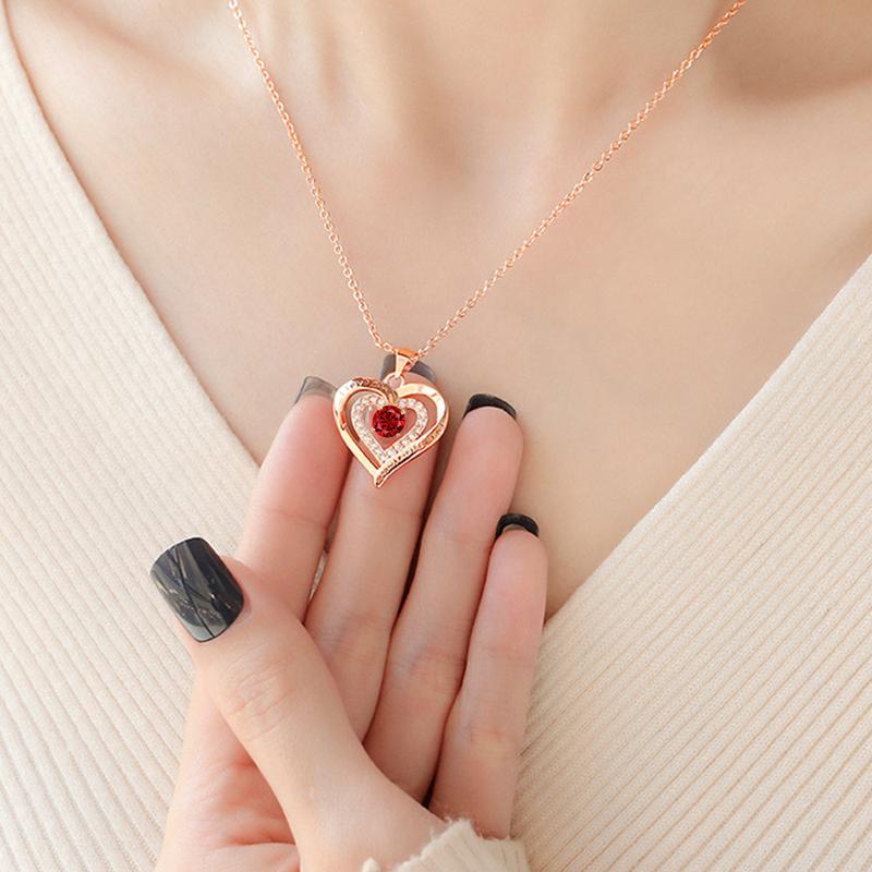 The Cutest Red Rose Bear with Heart Necklace – Elegant Flower & Rhinestone Design, Perfect Gift for Mom, Wife, or Girlfriend on Birthday, Anniversary, or Holidays (Thanksgiving, Christmas, Halloween)