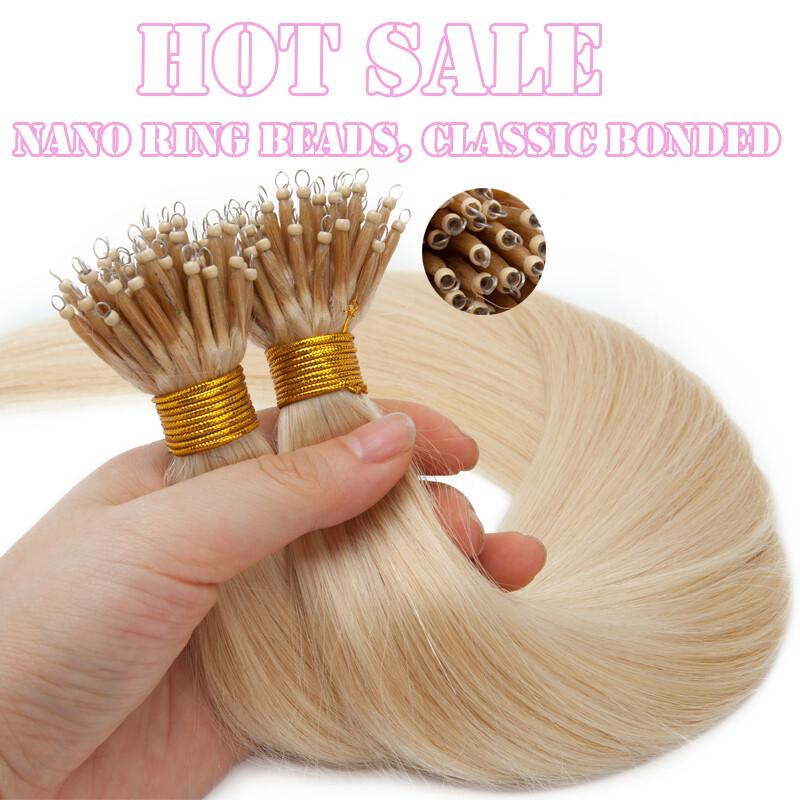 50G/Pack Nano Ring Hair Extensions Remy Human Hair Extension Nano Bead Tip Nano Rings for Natural Look and Volume 1G/S 50G/Pack Nano Ring Hair Extensions Remy Human Hair Extension Nano Bead Tip Nano Rings for Natural Look and Volume 1G/S