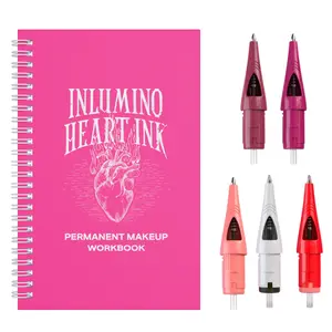 Practice Makes Pro Bundle - Permanent Makeup Workbook & 10-Pack PMU Ballpoint Cartridges for Precise Practice & Skill Refinement