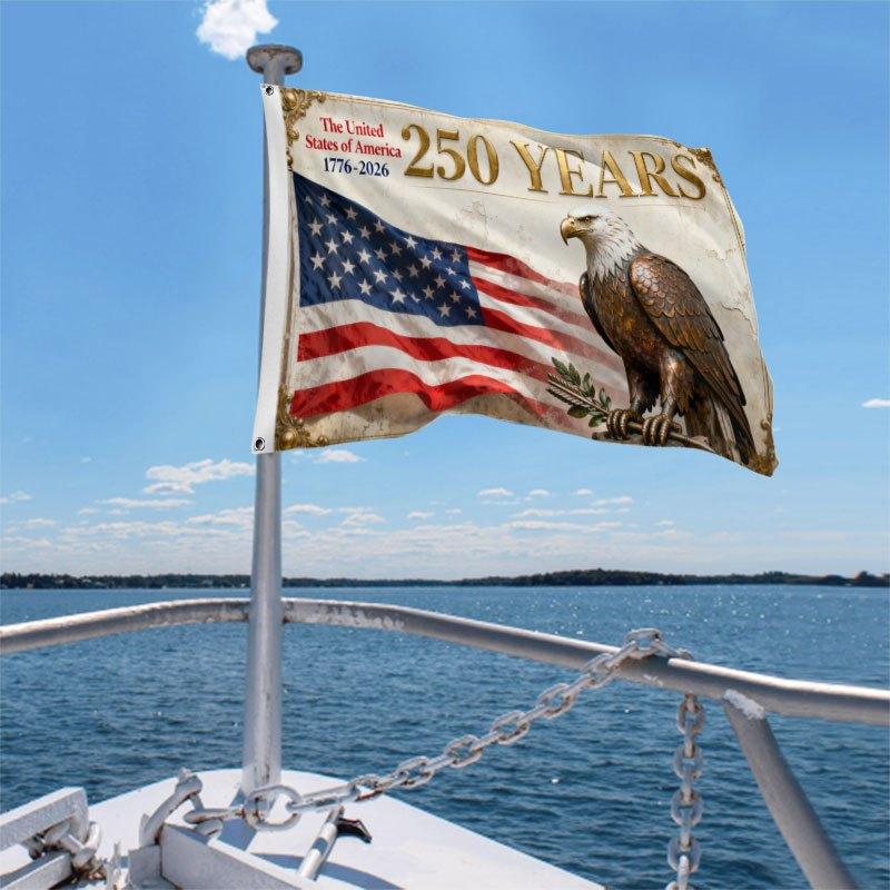 1pc 1776-2026 250th Anniversary American Flag for Ship, House and Party Decorations, American Flag Decorations, Anniversary Celebrations, Yard Decorations, Anniversary Celebration Decor, Yard Display Flag, Large Outdoor Flag, Anniversary Edition Flag