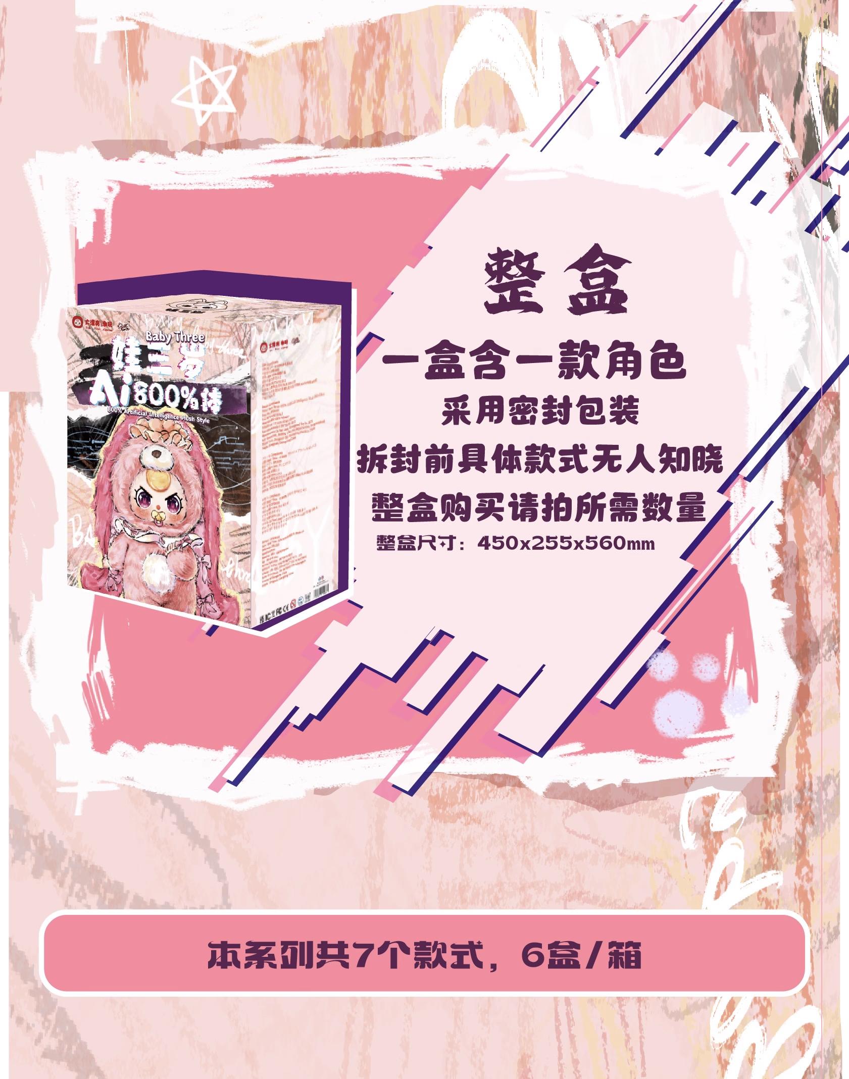 BabyThree 800% Neon AI Tech Glow Plush Blind Box | 6+1 Hidden AI Core | Futuristic Collector’s Edition