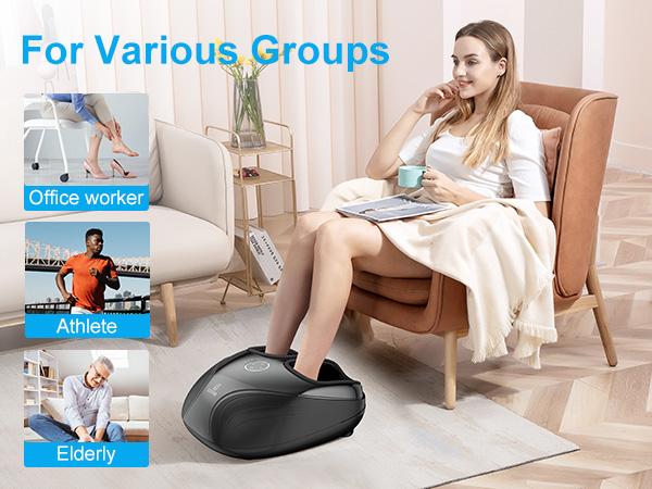 COMFIER 2025 Upgraded Shiatsu Foot Massager Machine with Remote, Deep Kneading Feet Massager with Heat, Relax for Home Office Handy Relaxing Gift